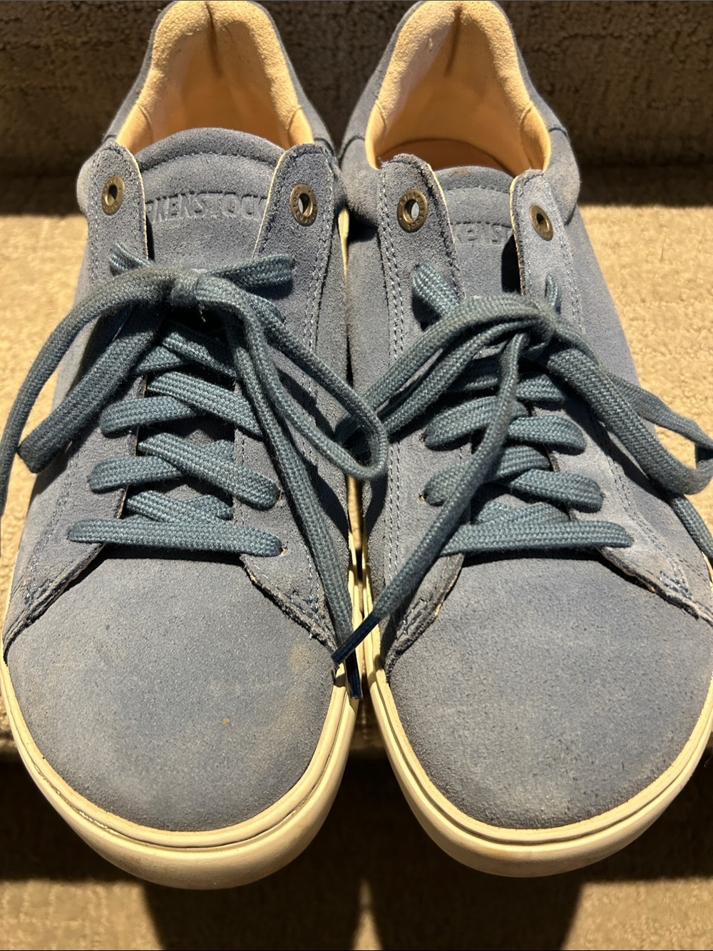 Birkenstock Light Blue Suede Lace-Up Sneakers